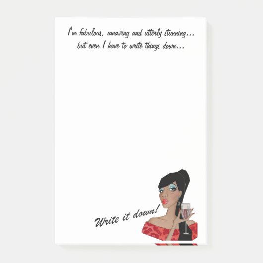 Post-it® "Je suis Fabuleux, Extraordinaire, Stupéfiant..." (Devant)