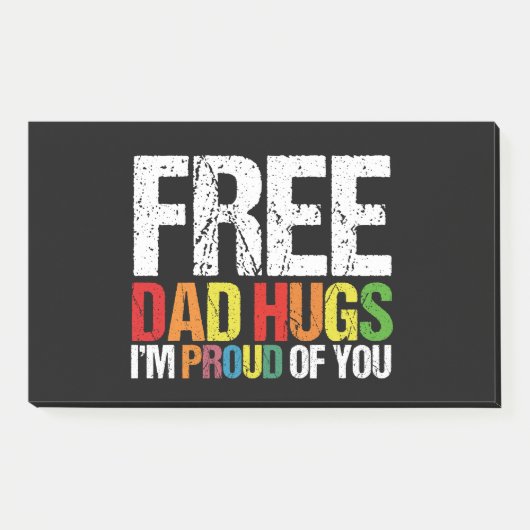 Post-it® Je suis fière de vous Libérez papa Hugs Gay pride (Devant)