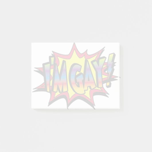 Post-it® Je suis Gay Burst (Devant)