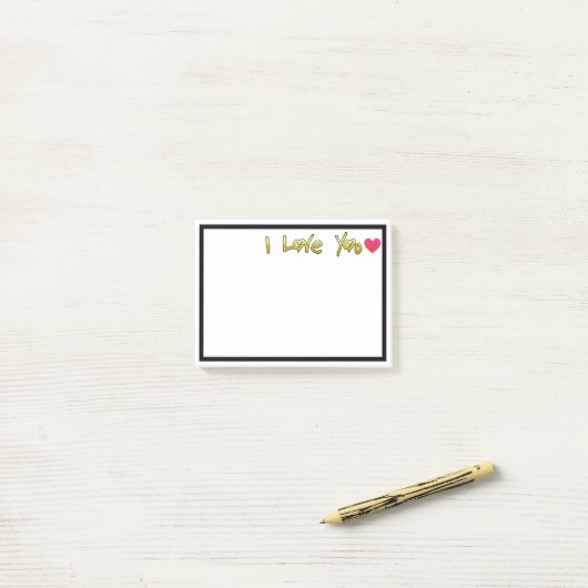 Post-it® Je t'aime (Sur un bureau)