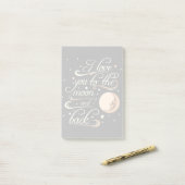 Post-it® Je t'aime au noir de lune et de dos (Sur un bureau)