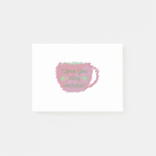 Post-it® Je t'aime beaucoup Matcha (Devant)
