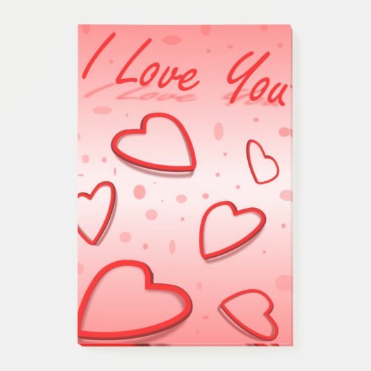 POST-IT® "JE T'AIME" COEURS (Devant)