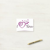 POST-IT® JE T'AIME DESIGN (Sur un bureau)