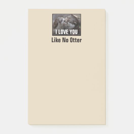 Post-it® Je T'Aime Pas D'Otter Mignonne Photo (Devant)