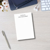 Post-it® Je t'aime plus que du café, Funny Personnalisé