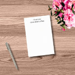 Post-it® Je t'aime plus que du café, Funny Personnalisé<br><div class="desc">'Je t'aime plus que du café ! ' Typographie, Funny Personalized Post it notes pad. Imaginez ajouter une touche d'humour à votre bureau ou à votre environnement domestique. Customisez ces notes simples et minimalistes avec votre nom et un dicton différent, ou utilisez le nôtre. N'hésitez pas à me contacter pour...</div>