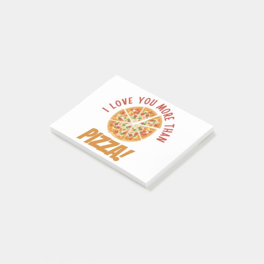 Post-it® Je T'Aime Plus Que Pizza (Incliné)