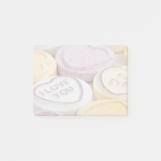 Post-it® Je t'aime Sweet Candy Valentine Coeurs (Devant)