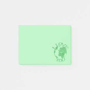 Post-it® Je T'Aime Terre, Croquis, Vert