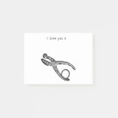 Post-it® Je t'aime un holepunch (Devant)