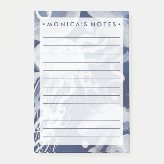 Post-it® Jellyfish sur Arrière - plan de la Marine (Devant)