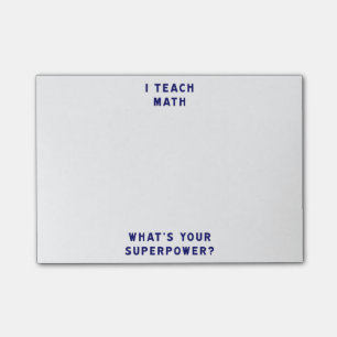 Post-it® J'enseigne à des maths ce qui est la votre