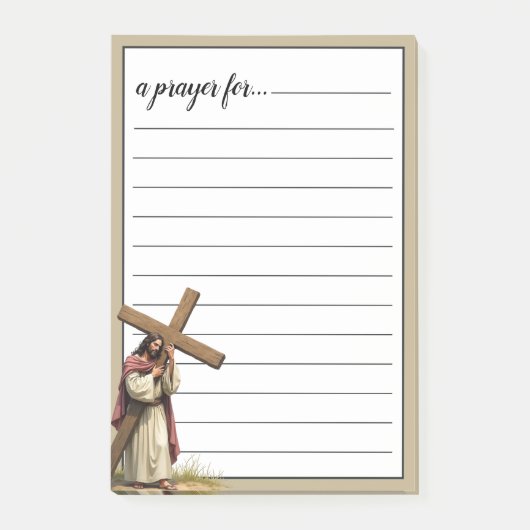 Post-it® Jesus Carrying the Cross War Room Prayer (Devant)