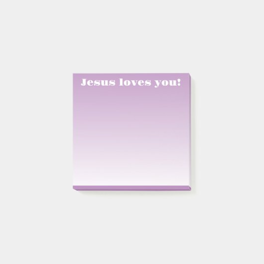 Post-it® Jésus t'aime! | ombre violet (Devant)