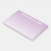 Post-it® Jésus t'aime! | ombre violet (Incliné)