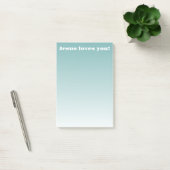 Post-it® Jésus t'aime ! | turquoise ombre (Bureau)