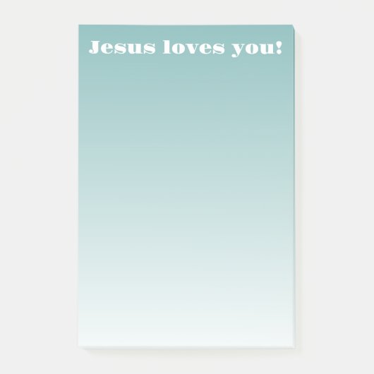 Post-it® Jésus t'aime ! | turquoise ombre (Devant)