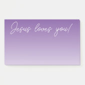 Post-it® Jésus t'aime ! | violet ombre (Devant)