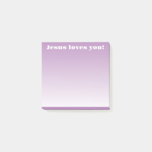 Post-it® Jésus t'aime !   violet ombre