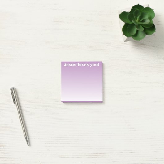 Post-it® Jésus t'aime ! | violet ombre (Bureau)