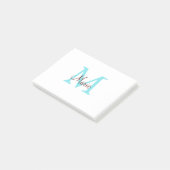 Post-it® jeté simple minimal ajouter nom monogramme rose ro (Incliné)