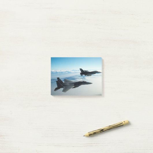 Post-it® Jets de combat de la Force aérienne (Sur un bureau)