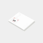 Post-it® Jeu blanc pur de chat de Kitty (Incliné)