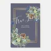 Post-it® Jeu bleu d'hiver Eucalyptus Mariage Wonderland (Devant)