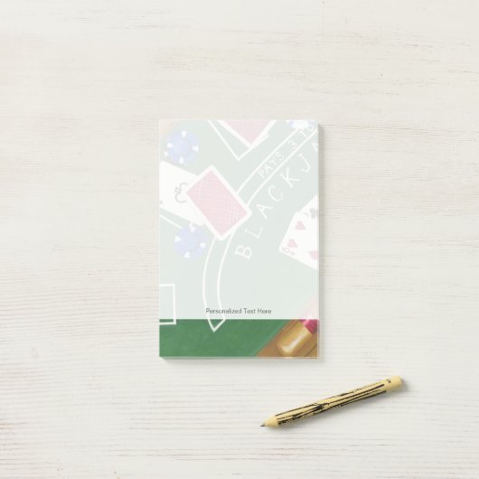Post-it® Jeu de Blackjack avec chips par Chariklia Zarris (Sur un bureau)