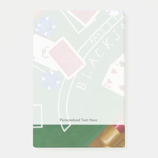 Post-it® Jeu de Blackjack avec chips par Chariklia Zarris (Devant)