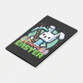 Post-it® Jeu de pixels de lapin de Pâques heureux (Incliné)