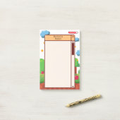 Post-it® Jeu Retro Pixel Personnalisé (Sur un bureau)