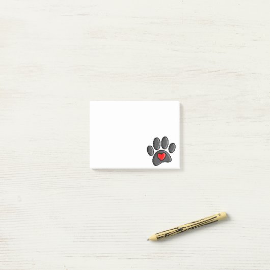 Post-it® Jeu vidéo Retro 80s 8 bits Pixel Art Chien Paw (Sur un bureau)