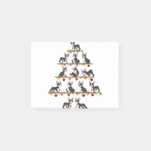 Post-it® Jeux de Noël Correspondants Boston Terrier Xmas