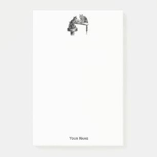 Post-it® Jeux de société : Deux chats jouant à un match d'é