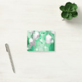 Post-it® Joie argentée de renne de Bokeh de boules vertes (Bureau)