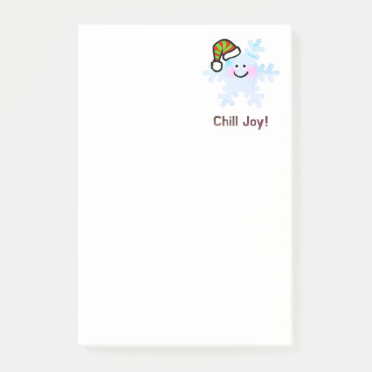 Post-it® Joie des Fêtes Flocon de Neige Sourire (Devant)