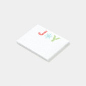 Post-it® Joie Snowflake Pastel Red Damask Holiday 4" x 3" (Incliné)