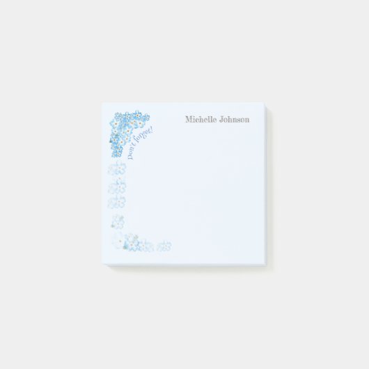 Post-it® Joli adhésif personnalisé Pad Oubliez-moi-pas (Devant)