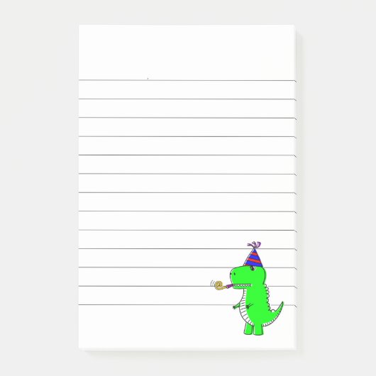 Post-it® Joli Anniversaire Dinosaure Rayé (Devant)