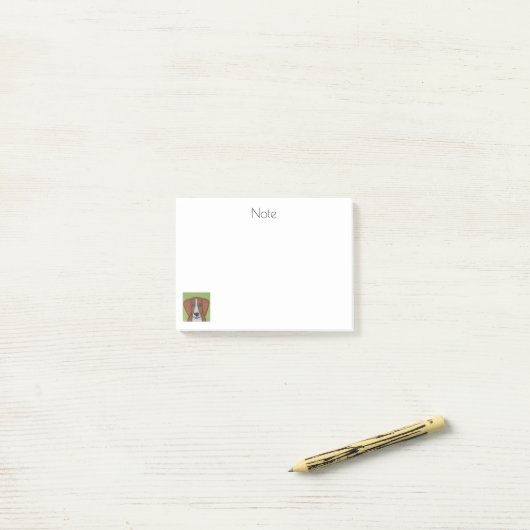 Post-it® Joli Beagle Post It Note Pad (Sur un bureau)