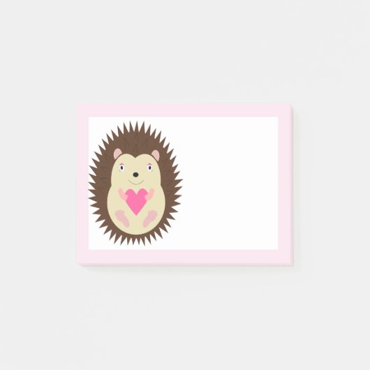 Post-it® Joli bébé hérisson fille rose (Devant)