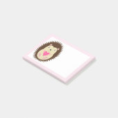 Post-it® Joli bébé hérisson fille rose (Incliné)