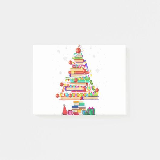 Post-it® Joli bibliothèque de noël arbre de bibliothèque mi (Devant)