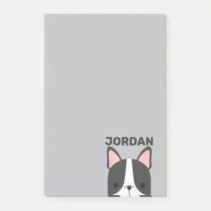 Post-it® Joli Bouledogue Français avec nom personnalisé