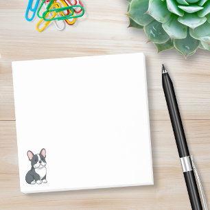 Post-it® Joli Bouledogue Français Noir et Blanc