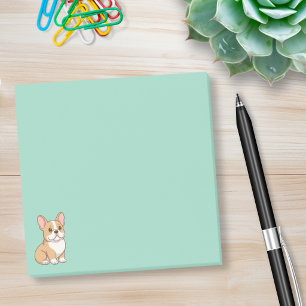 Post-it® Joli Bouledogue Français sur fond vert