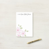 Post-it® Joli Bouquet Peonies Roses (Sur un bureau)