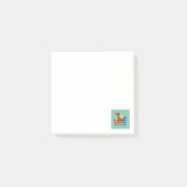Post-it® Joli Cardinal Rouge Ouverture D'Un Cadeau Bleu (Devant)